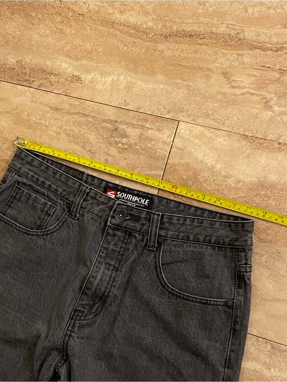 South Pole Y2K Men's Straight Jeans - Charcoal Loose Fit 36X30 - Picture 4 of 9